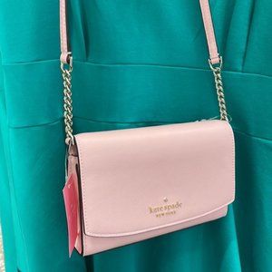 Kate Spade Staci Small Flap Crossbody Chalk Pink